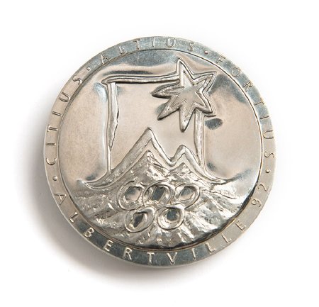 Back of Albertville 1992 participation medal