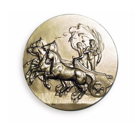 Front of London 1908 participation medal in gilt silver
